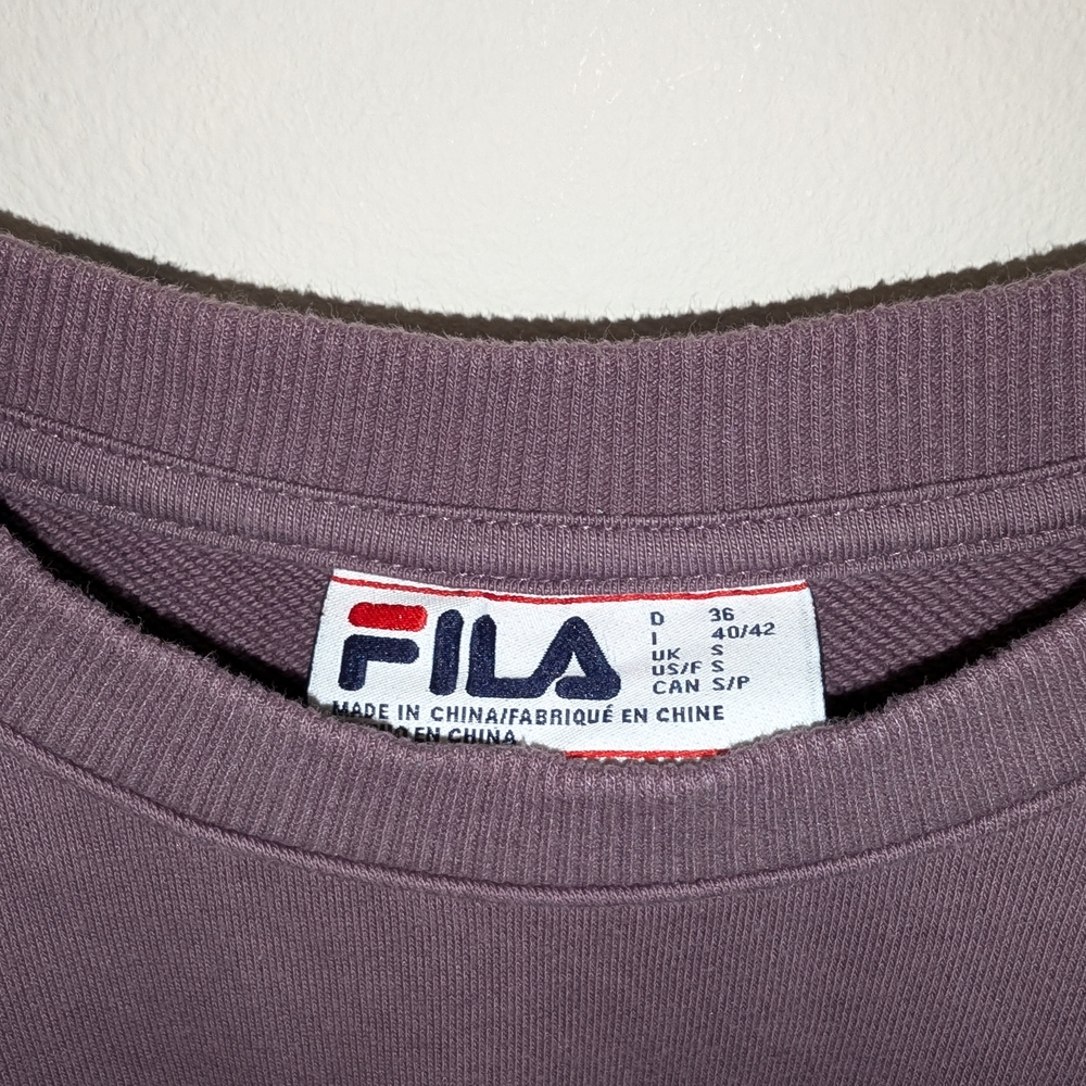 Women's Fila Purple with White Stripes Sweatshirt - Size S - Picture 3 of 3